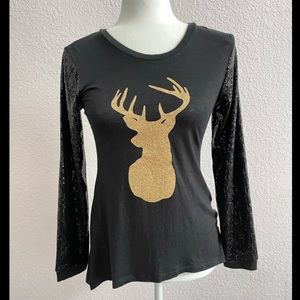 Long sleeve sequin top